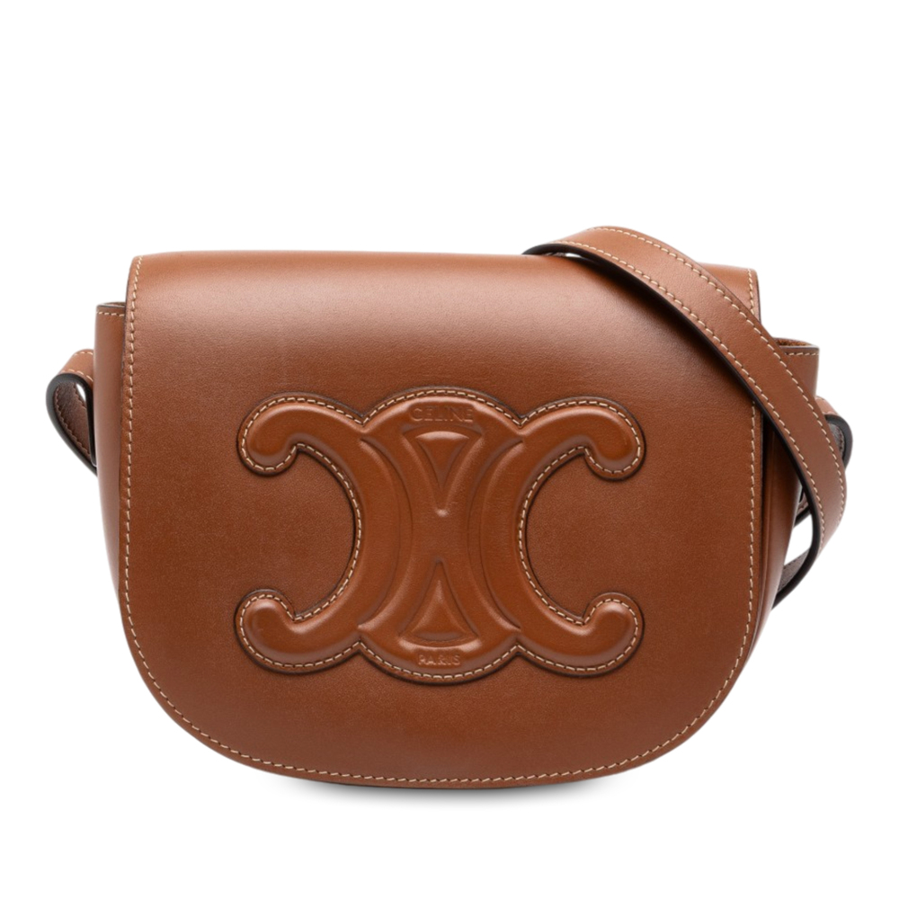 Pre-Loved Celine Medium Calfskin Cuir Triomphe Folco Crossbody